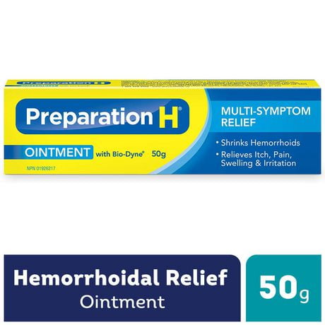 Preparation H® Multi-Symptom Hemorrhoid Treatment Ointment with Bio-Dyne, 50g Tube, 50g