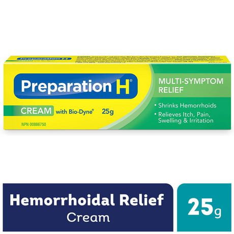 Preparation H® Multi-Symptom Hemorrhoid Treatment Cream with Bio-Dyne, 25g Tube, 25 g