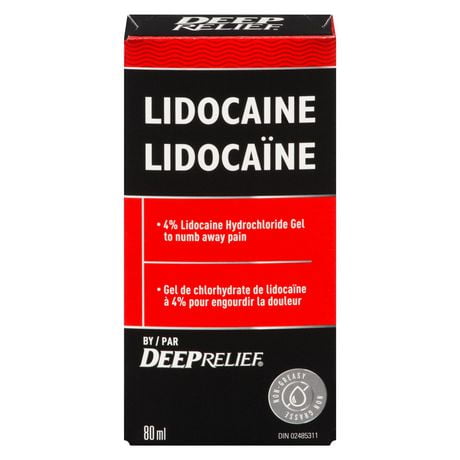Lidocaïne par Deep Relief Gel de lidocaïne, 80 ml