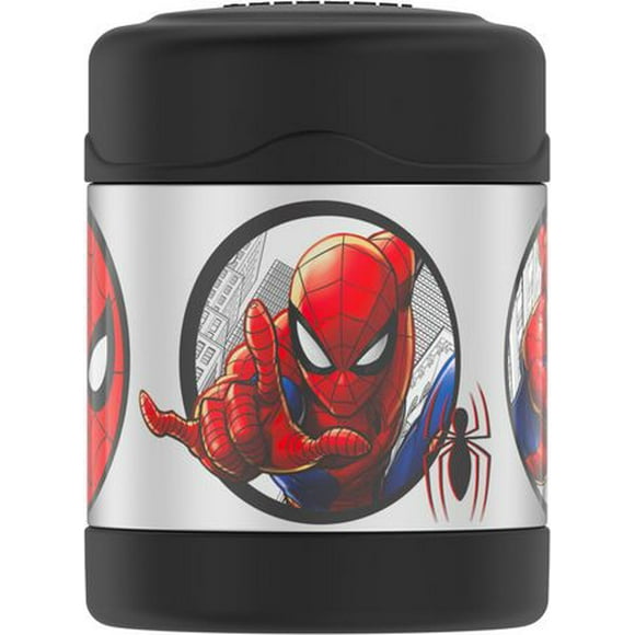 Thermos Funtainer Vacuum Insulated 10 Oz Food Jar, Spiderman, Black, F30021SP
