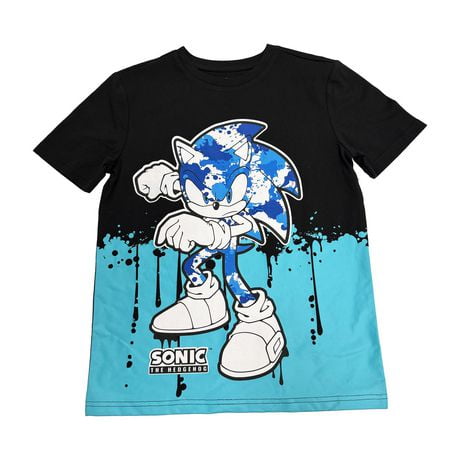 Sonic Boys Paint Drips Short Sleeve T-Shirt, Sizes: XS-XL