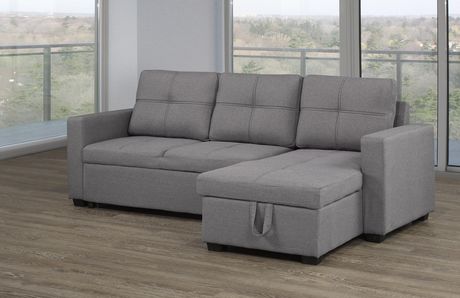Sectional With Pull Out Bed Storage, Leather Sectional Sofa With Pull Out Bed