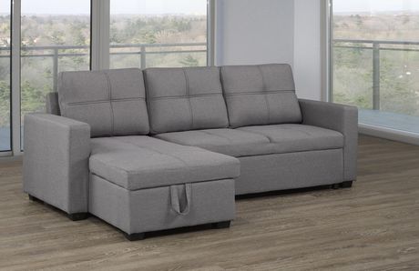 Sectional With Pull Out Bed Storage, Leather Sectional Sofa With Pull Out Bed