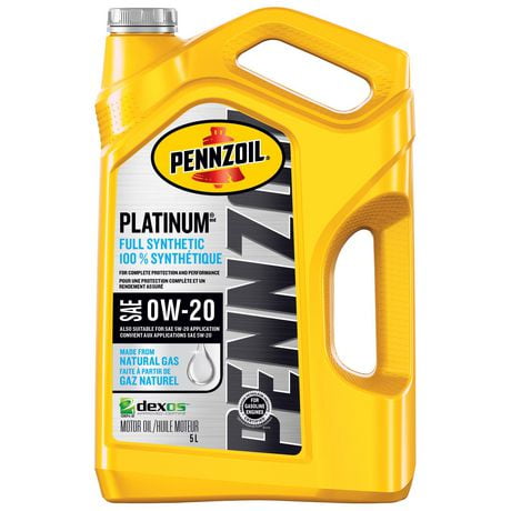 Pennzoil Platinum Synthetique 0W20 Huile Moteur 5L Pennzoil Synthetique 0W20 5L
