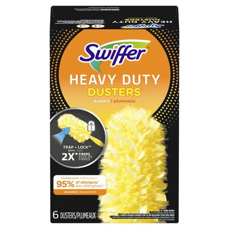 Swiffer Dusters Heavy Duty Multi-Surface Duster Refills for Cleaning, Unscented, 6CT