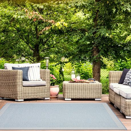 ECARPET Outdoor Area Rug for Patio, Deck, Backyard, Camping, Water Proof Carpet, Veranda Classic Collection