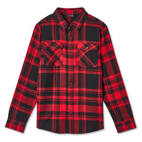 George Boys' Holiday Plaid Shirt | Walmart Canada