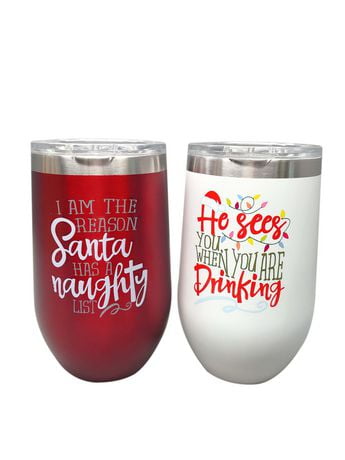 Holiday Time Pack of 2 Double Wall Tumbler | Walmart Canada