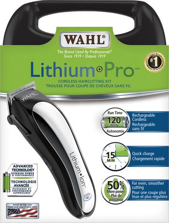 wahl lithium power cordless hair clipper