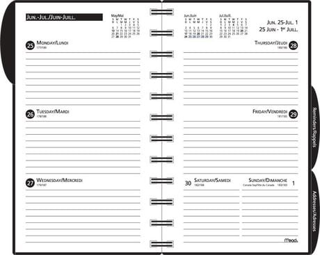MEAD® Poly RECYCLED WEEKLY/MONTHLY Planner, 2018 | Walmart Canada