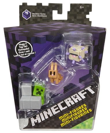 Minecraft 3-Pack Mini Figure - Elder Guardian, Sneaky Creeper & Rabbit ...