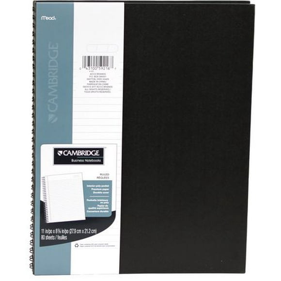 Cambridge Large Hardcover Business Notebook