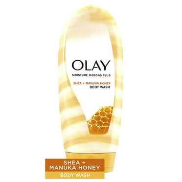 Olay Moisture Ribbons Plus Shea + Notes of Manuka Honey Body Wash, 532 mL