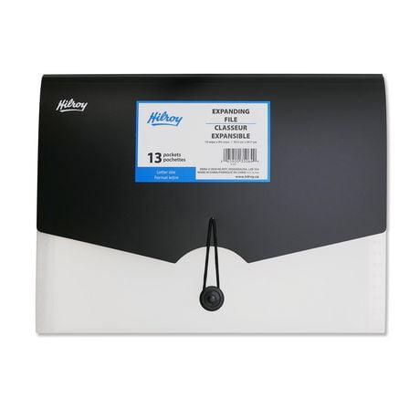 Hilroy® Poly Expanding File, Letter Size, Poly Expanding File