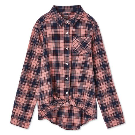 George Girls' Woven Flannel Shirt | Walmart Canada