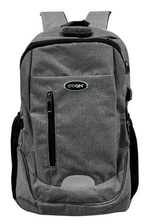 GOON Grey Laptop Backpack with Lock, Anti-theft Backpack - Walmart.ca