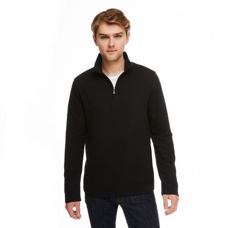 mens black zipper sweater