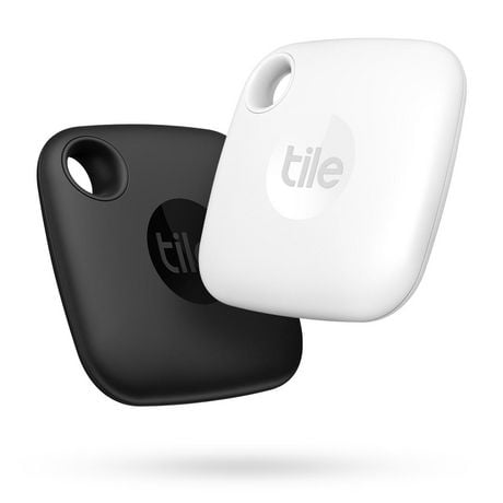 Tile Mate (2022) Black/White 2 Pack, Bluetooth Tracker Key Finder and Item Locator