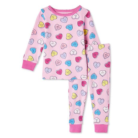 George Baby Girls' Cotton Pajamas 2-Piece Set | Walmart Canada