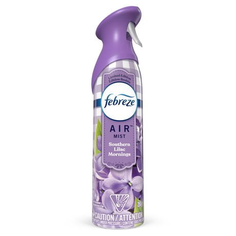 Febreze Air Mist Odor-Fighting Air Freshener Southern Lilac Mornings Aerosol Can, 250G