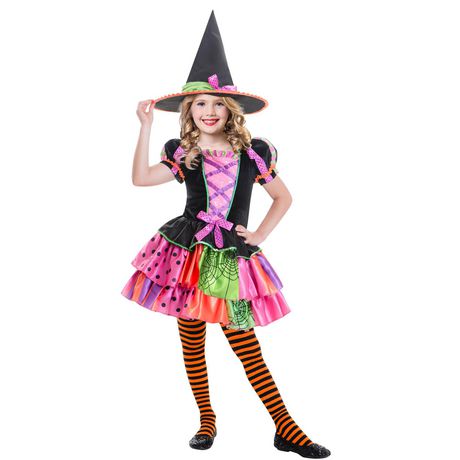 GIRL HALLOWEEN PATCHWORK WITCH COSTUME | Walmart Canada