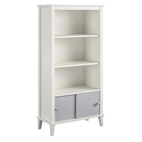 Monarch Hill Poppy Kids White Bookcase, White Bookcase With Doors On Bottom