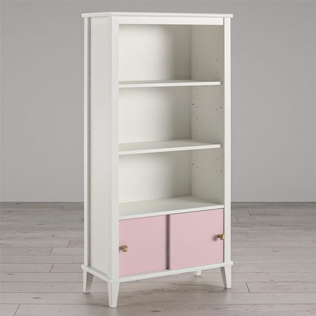 Monarch Hill Poppy Kids’ White Bookcase, Grey Doors