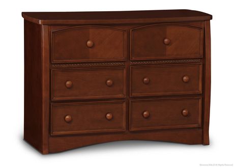 Delta Children Elite 6 Drawer Solid Wood Dresser Espresso