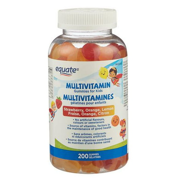 Equate Kids Multivitamin Gummies, 200 Gummies