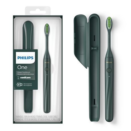Philips One By Sonicare Rechargeable Toothbrush, Green, Hy1200/08 Green