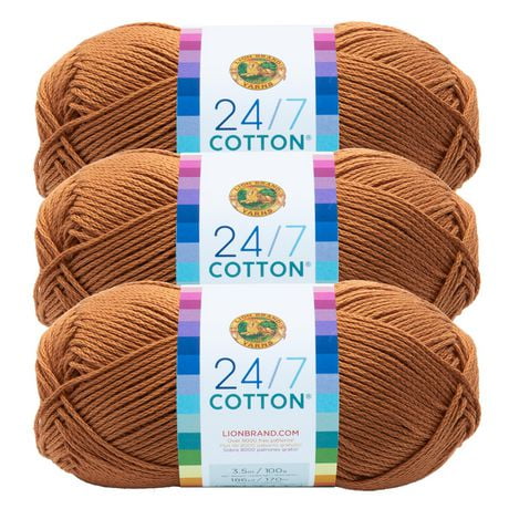 Lion Brand 24/7 Cotton  Fil (3 Paque)- Dis Soit
