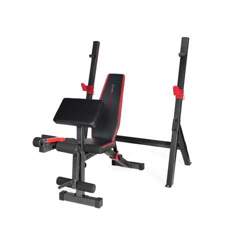 CAP Strength 2-Piece Olympic Squat Rack and Bench combo with Full Leg Developer and Preacher Pad