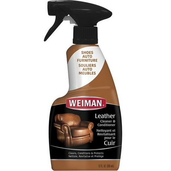 Weiman Leather Cleaner and Polish Trigger, UV Protection Formula