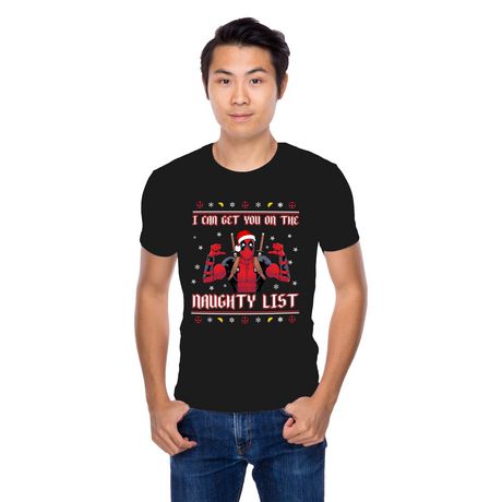 Marvel Men's Deadpool Naughty List Short Sleeve T-Shirt | Walmart Canada