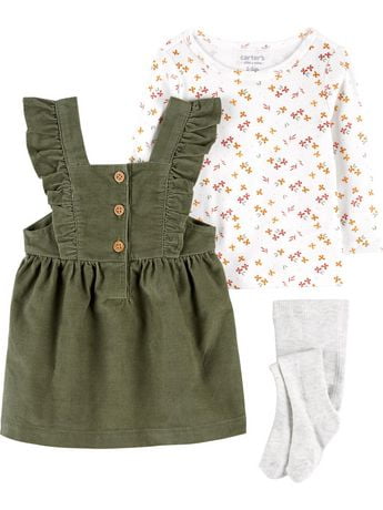 Carter's Child of Mine made Newborn Girls' Dress Set Olive Floral