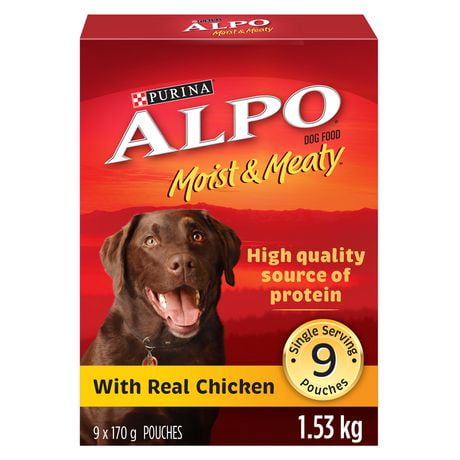 ALPO Moist & Meaty with Real Chicken, Semi-Moist Dog Food 1.53 kg, 1.53 kg