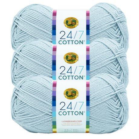 Lion Brand 24 7 Cotton Yarn 3 Pack Cool Grey Walmart Ca   6000206624980 