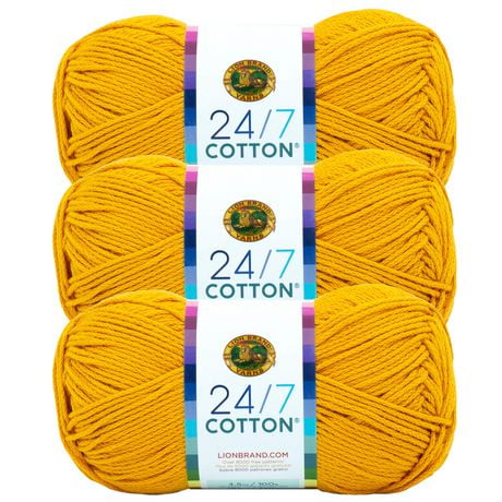 Lion Brand 24/7 Cotton  Fil (3 Paque)- Dis Soit