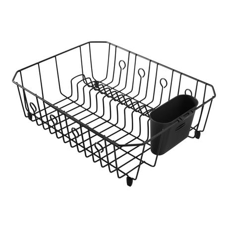 Rubbermaid Large Black Deluxe Dish Drainer Set | Walmart Canada