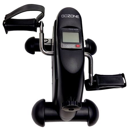 GoZone Portable Mini Pedal Bike for Under Desk, Black Combo, digital workout tracker