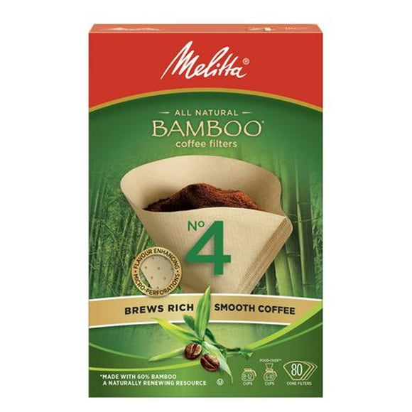 Filtres à café en bambou № 4 de Melitta Paq. de 80