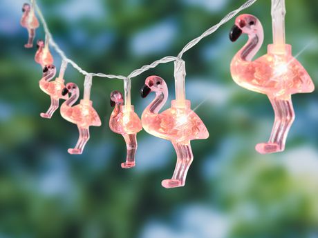 shiny blue flamingo string toy