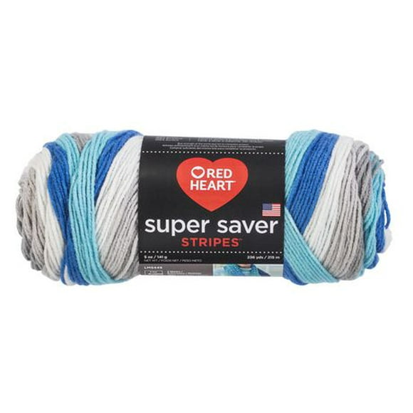 Red Heart® Super Saver® Yarn, Stripes, Acrylic #4 Medium, 5oz/141g, 236 Yards