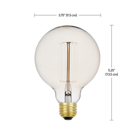 Ampoule Incandescente Avec Un Filament En Tungstene Vintage Edison G30 Pour La Vanite De 60w Paquet De 8 Base Moyenne Standard E26 245 Lumens Walmart Canada