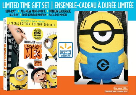 Despicable Me 3 (Blu-ray + DVD + Digital Special Edition) (Walmart ...