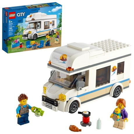LEGO City L’autocaravane de vacances 60283, Ensemble de construction (190 pièces) Comprend 190 pièces, 5+ ans