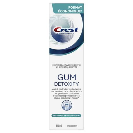 Dentifrice Crest Gum Detoxify Nettoyage en profondeur 110&nbsp;mL