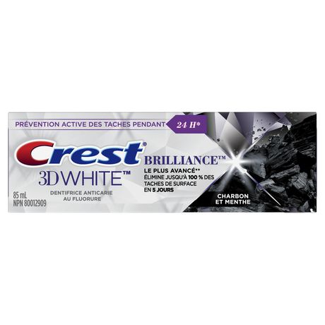 crest 3d white brilliance toothpaste charcoal mint