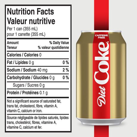 diet coke caffeine 12 oz cans