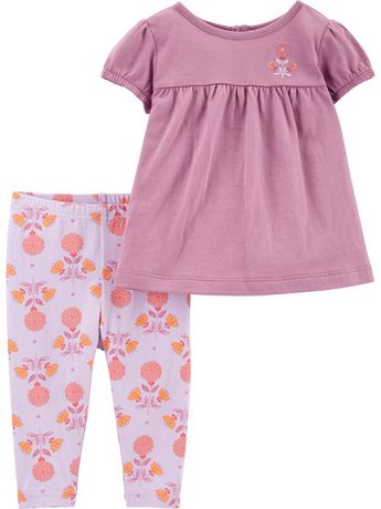 Child of Mine Infant Girl Newborn Playwear - Purple Floral | Walmart Canada